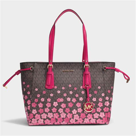 michael kors bag pink and brown|michael kors pink tote bags.